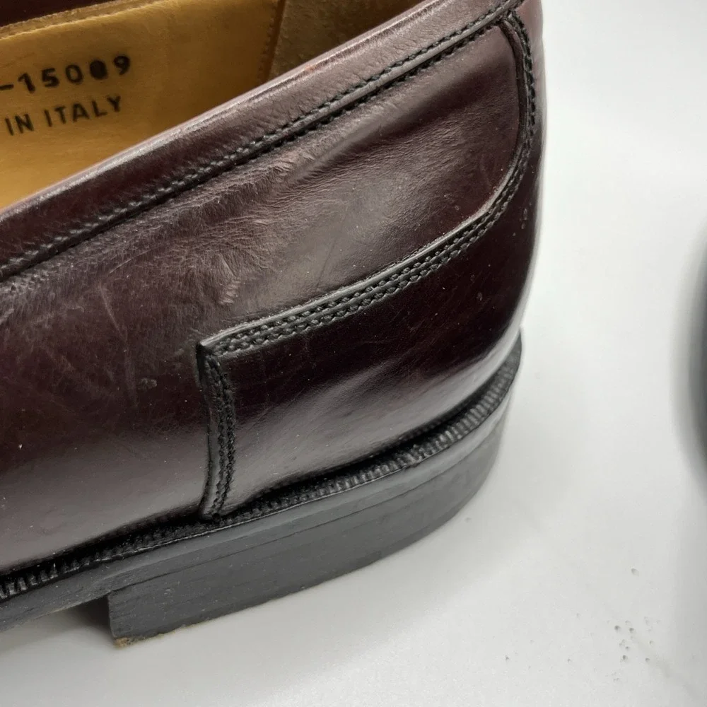 J. Murphy By Johnston & Murphy Burgundy Tassel Kiltie Men's Loafers, Size 10.5 M